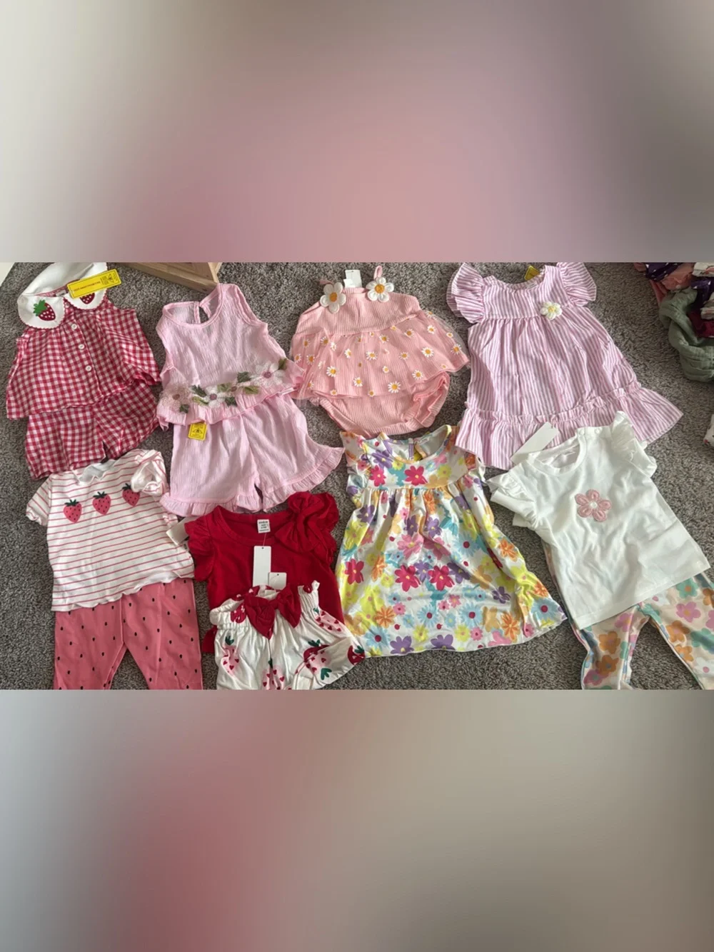 Bundle of 8 baby girl clothes 6-9m